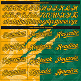 Custom Stitched Graffiti Pattern Yellow Kelly Green-Black 3D Scratch Sports Pullover Sweatshirt Hoodie