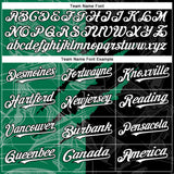 Custom Graffiti Pattern White Black-Kelly Green 3D Scratch Authentic Baseball Jersey