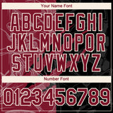 Custom Graffiti Pattern Crimson Black-Cream 3D Scratch Authentic Baseball Jersey