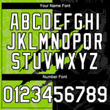 Custom Graffiti Pattern White Black-Neon Green 3D Scratch Authentic Baseball Jersey