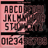 Custom Graffiti Pattern Black-Medium Pink 3D Scratch Authentic Baseball Jersey