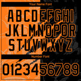 Custom Graffiti Pattern Black-Bay Orange 3D Scratch Authentic Baseball Jersey