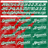 Custom Graffiti Pattern White Kelly Green-Red 3D Scratch Authentic Baseball Jersey