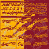Custom Graffiti Pattern Crimson-Gold 3D Scratch Authentic Baseball Jersey