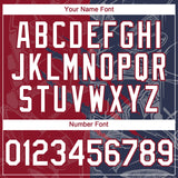 Custom Graffiti Pattern White Navy-Crimson 3D Scratch Authentic Baseball Jersey