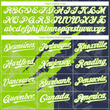 Custom Graffiti Pattern White Navy-Neon Green 3D Scratch Authentic Baseball Jersey