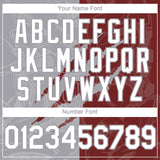 Custom Graffiti Pattern White Burgundy-Gray 3D Scratch Authentic Baseball Jersey