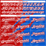 Custom Graffiti Pattern White Thunder Blue-Red 3D Scratch Authentic Baseball Jersey