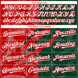 Custom Graffiti Pattern White Green-Red 3D Scratch Authentic Baseball Jersey
