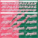Custom Graffiti Pattern White Kelly Green-Neon Pink 3D Scratch Authentic Baseball Jersey