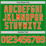 Custom Grass Green Orange-White Authentic Baseball Jersey