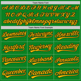 Custom Grass Green Black-Gold Authentic Baseball Jersey