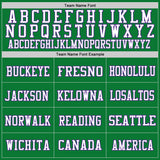 Custom Grass Green Purple-White Mesh Authentic Throwback Football Jersey