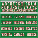 Custom Grass Green White-Red Mesh Authentic Throwback Football Jersey