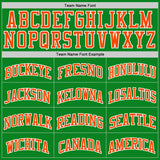 Custom Grass Green Orange-White Authentic Basketball Jersey
