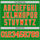 Custom Grass Green Orange-White Authentic Basketball Jersey