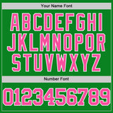 Custom Grass Green Pink-White Authentic Basketball Jersey