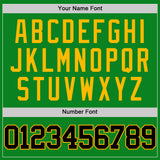 Custom Grass Green Black-Gold Authentic Basketball Jersey