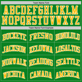 Custom Grass Green Gold-White Authentic Basketball Jersey