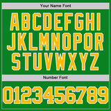 Custom Grass Green Gold-White Authentic Basketball Jersey