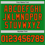 Custom Grass Green Orange-Black Authentic Basketball Jersey