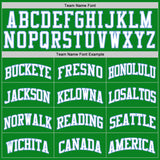Custom Grass Green White-Light Blue Authentic Basketball Jersey