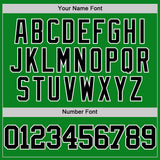 Custom Grass Green Black-White Authentic Basketball Jersey