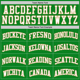 Custom Grass Green White-Old Gold Authentic Basketball Jersey