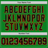 Custom Grass Green Black-Orange Authentic Basketball Jersey