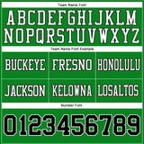 Custom Grass Green Black-White Mesh Authentic Football Jersey