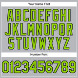 Custom Gray Neon Green-Black Performance T-Shirt