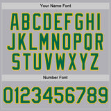 Custom Gray Kelly Green-Yellow Mesh Authentic Throwback Baseball Jersey