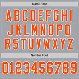 Custom Gray Orange-White Mesh Authentic Throwback Football Jersey