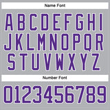 Custom Gray Purple-White Hockey Jersey