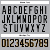 Custom Gray Black-Old Gold Hockey Jersey