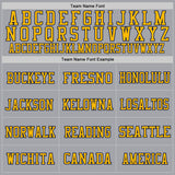Custom Gray Gold-White Mesh Authentic Football Jersey