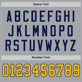 Custom Gray Gold-White Mesh Authentic Football Jersey