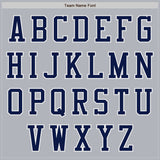 Custom Gray Navy-White Authentic Baseball Jersey