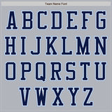 Custom Gray Navy-Light Blue Authentic Baseball Jersey