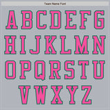 Custom Gray Pink-Kelly Green Authentic Baseball Jersey