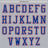 Custom Gray Royal-Red Authentic Baseball Jersey