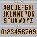 Custom Gray Brown-Gold Authentic Baseball Jersey