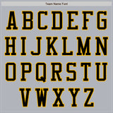 Custom Gray Black-Gold Authentic Baseball Jersey
