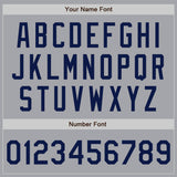Custom Gray Navy Authentic Baseball Jersey