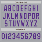 Custom Gray Purple Authentic Baseball Jersey