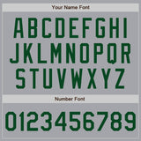 Custom Gray Green Authentic Baseball Jersey