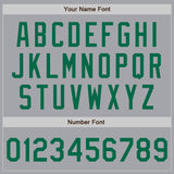 Custom Gray Kelly Green Authentic Baseball Jersey