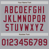 Custom Gray Crimson Authentic Baseball Jersey