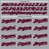 Custom Gray Navy-Red Authentic Baseball Jersey