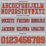 Custom Gray Orange-Royal Mesh Authentic Football Jersey